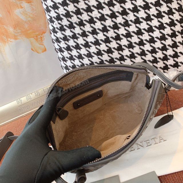Bottega Veneta女包 寶緹嘉19新款編織胎皮郵差包 BV拉鏈繩結單肩斜挎女包 steny包  gxz1095